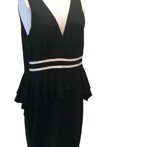 Forever 21 (Faith 21) Dress Black White Ruffle 2X - Picture 2 of 8